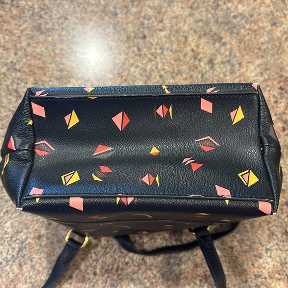 Fossil Coated Small Gift Print Shopper Purse Double Handles Zipper Closure - Picture 11 of 16